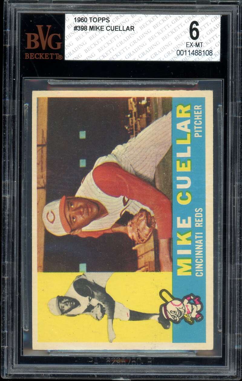 Mike Cuellar Card 1960 Topps #398 BGS BVG BVG 6 Image 1