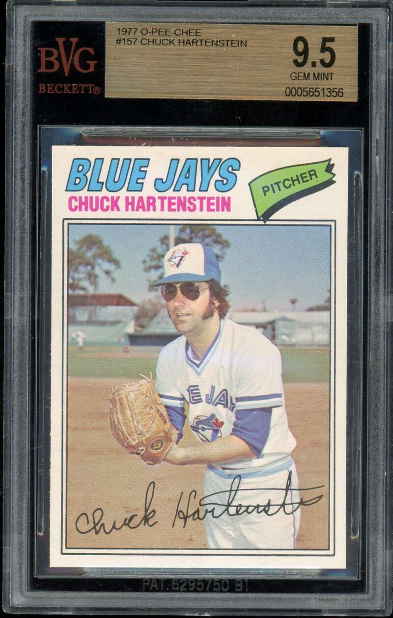 Chuck Hartenstein Card 1977-78 O-Pee-Chee (pop 1) #157 BGS BVG 9.5 Image 1