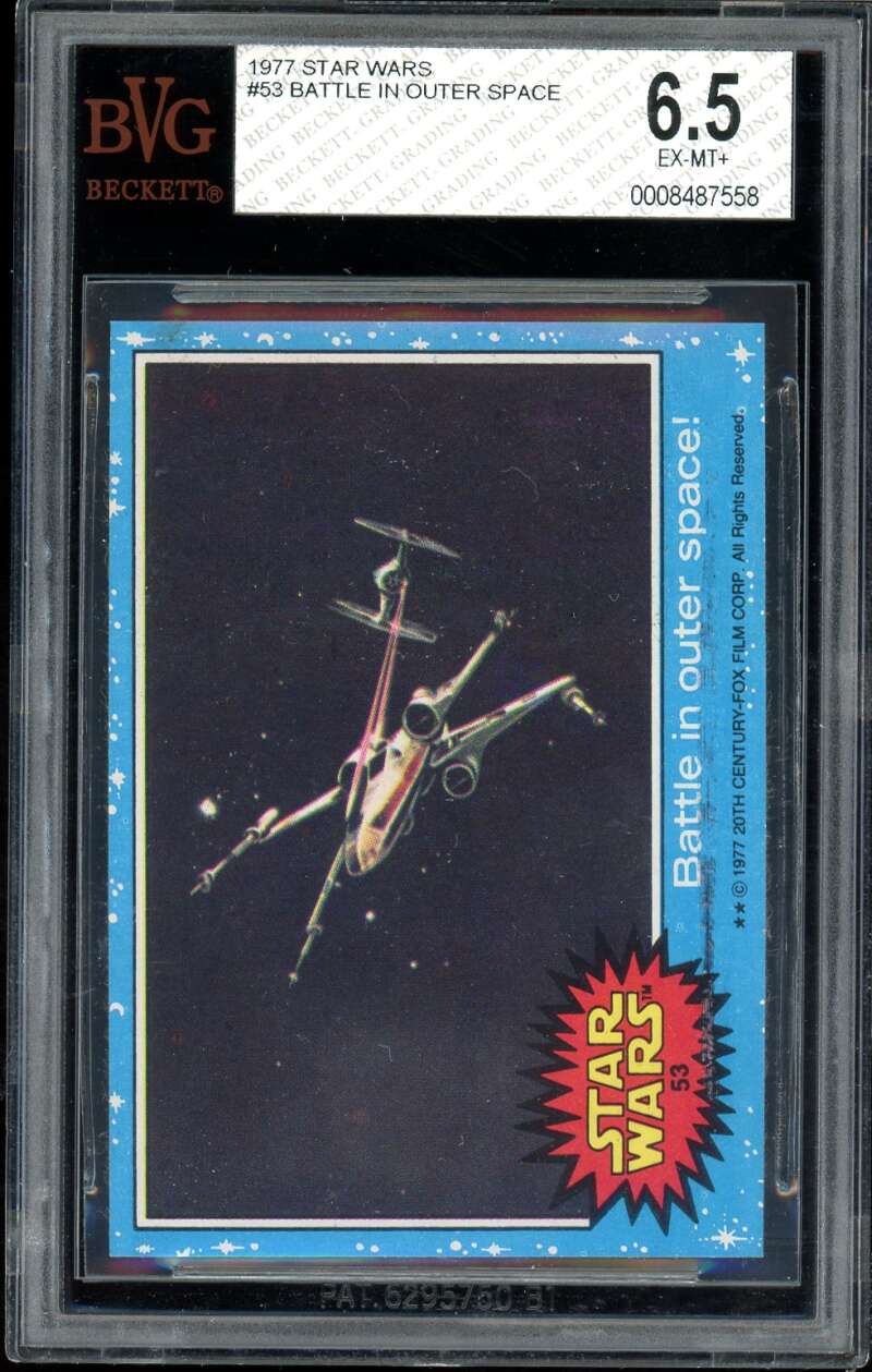 Battle In Outer Space Card 1977 Star Wars #53 BGS BVG 6.5 Image 1