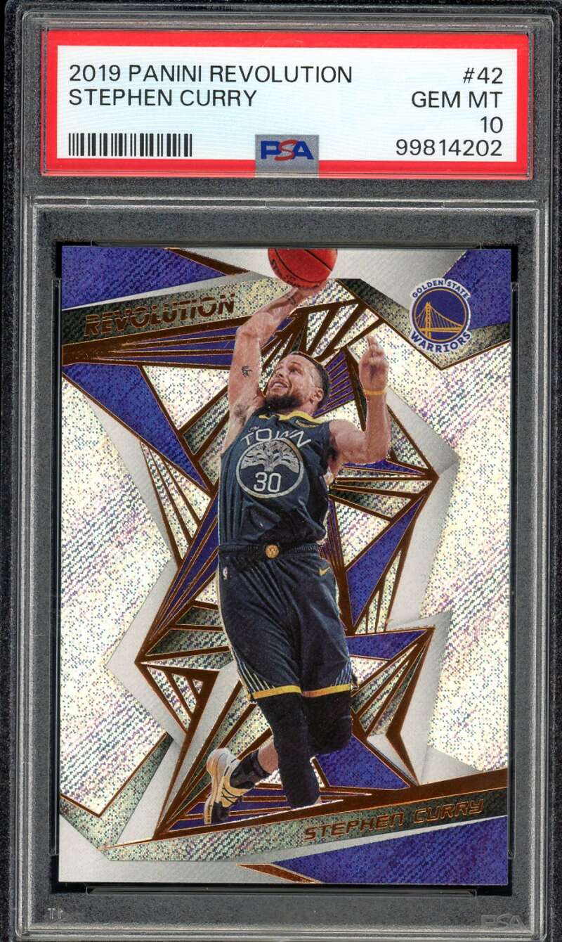 Stephen Curry Card 2019-20 Panini Revolution #42 PSA 10 Image 1