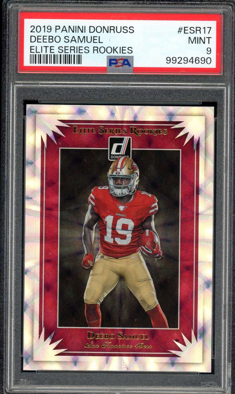 Deebo Samuel Rookie Card 2019 Panini Donruss Elite Rookie Series #ESR17 PSA 9 Image 1