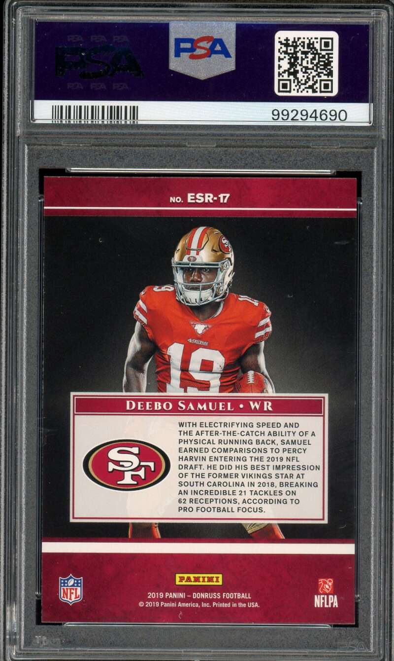 Deebo Samuel Rookie Card 2019 Panini Donruss Elite Rookie Series #ESR17 PSA 9 Image 2