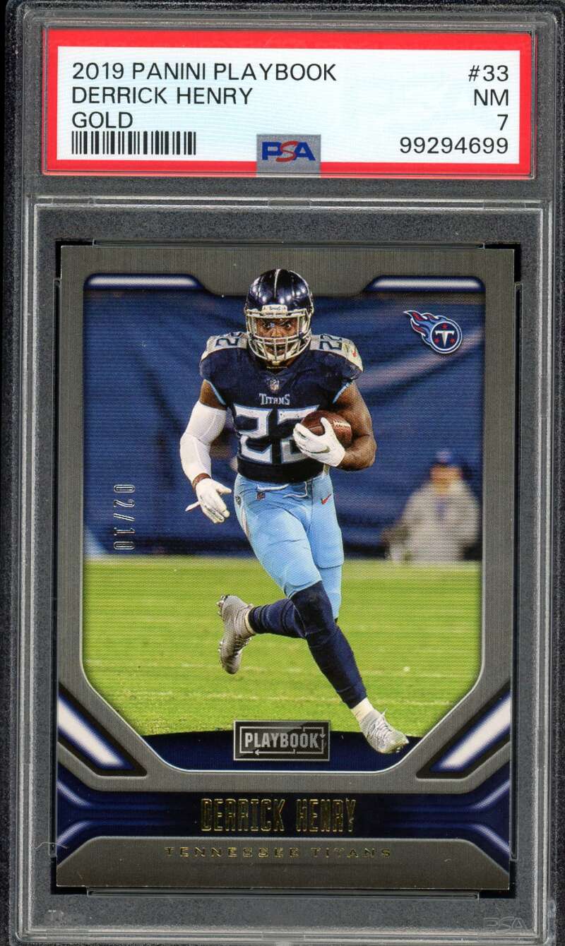 Derrick Henry Card 2019 Panini Playbook (#d 2/10) #33 PSA 7 Image 1