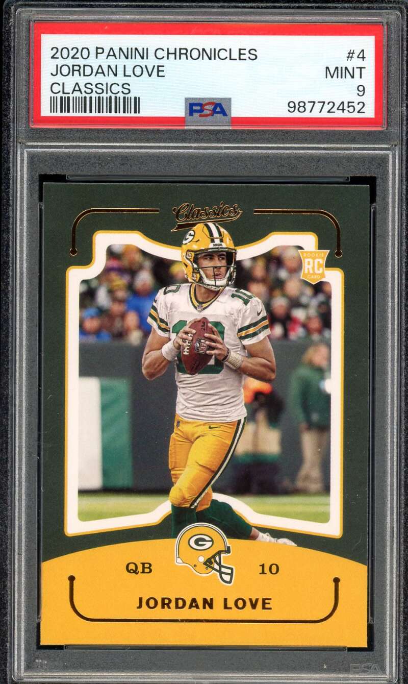 Jordan Love Rookie Card 2020 Panini Chronicles Classics #4 PSA 9 Image 1