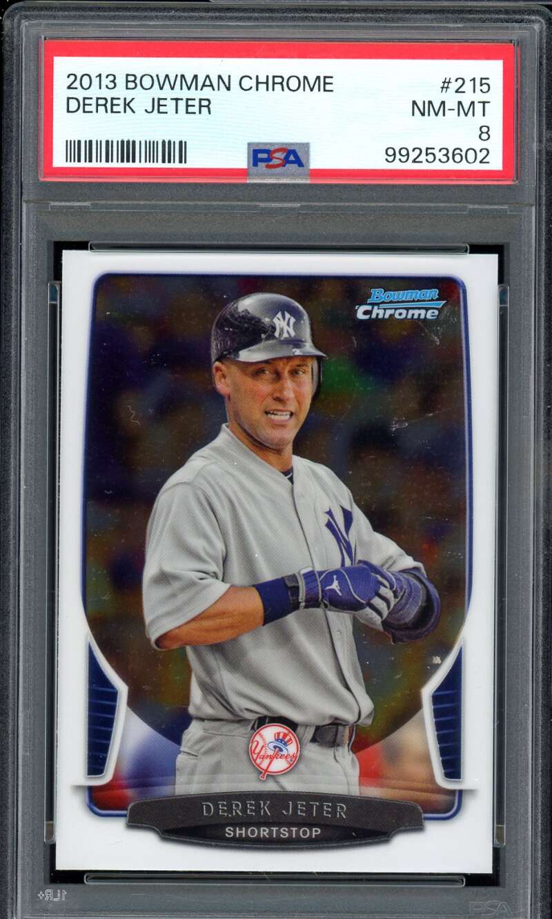 Derek Jeter Card 2013 Bowman Chrome #215 PSA 8 Image 1