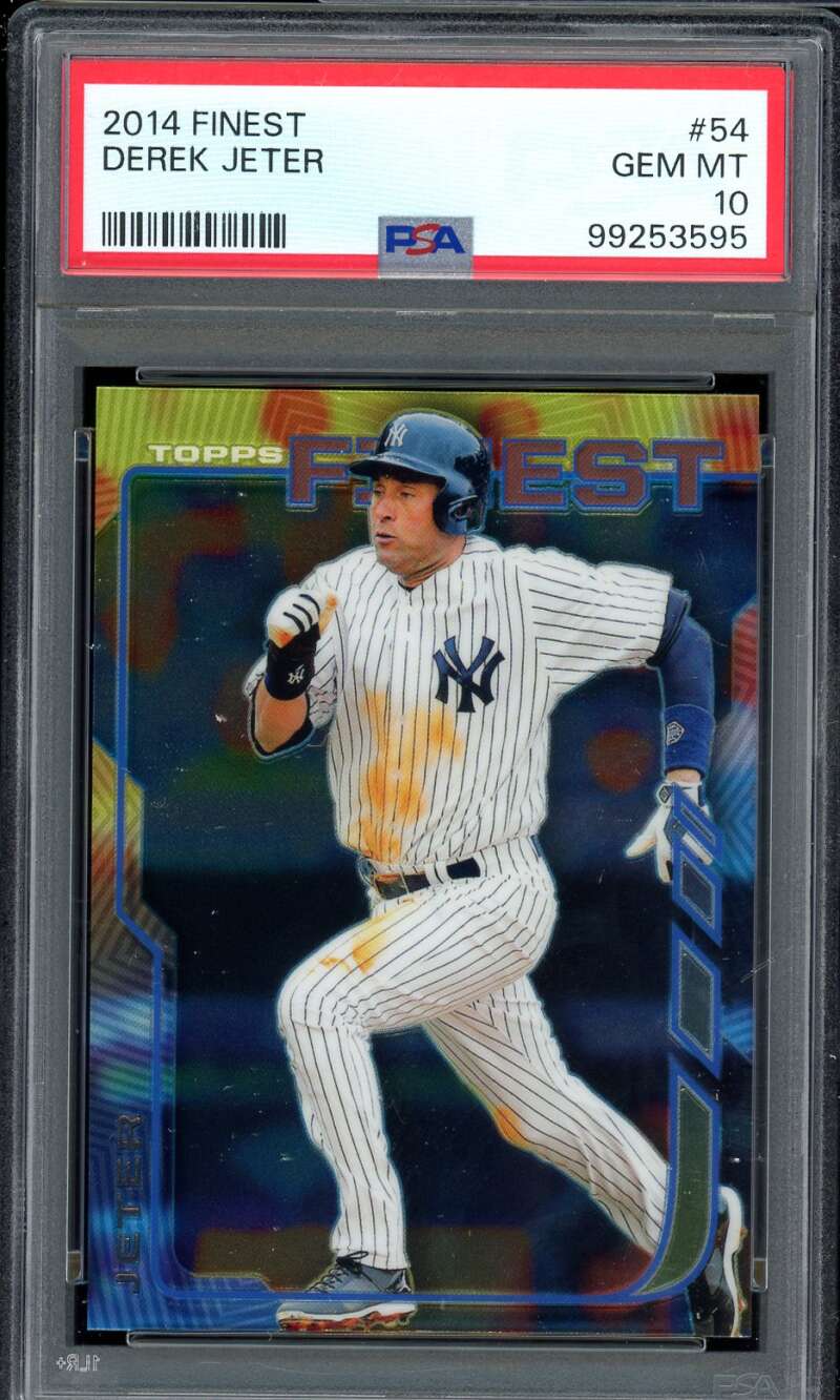 Derek Jeter Card 2014 Finest #54 PSA 10 Image 1