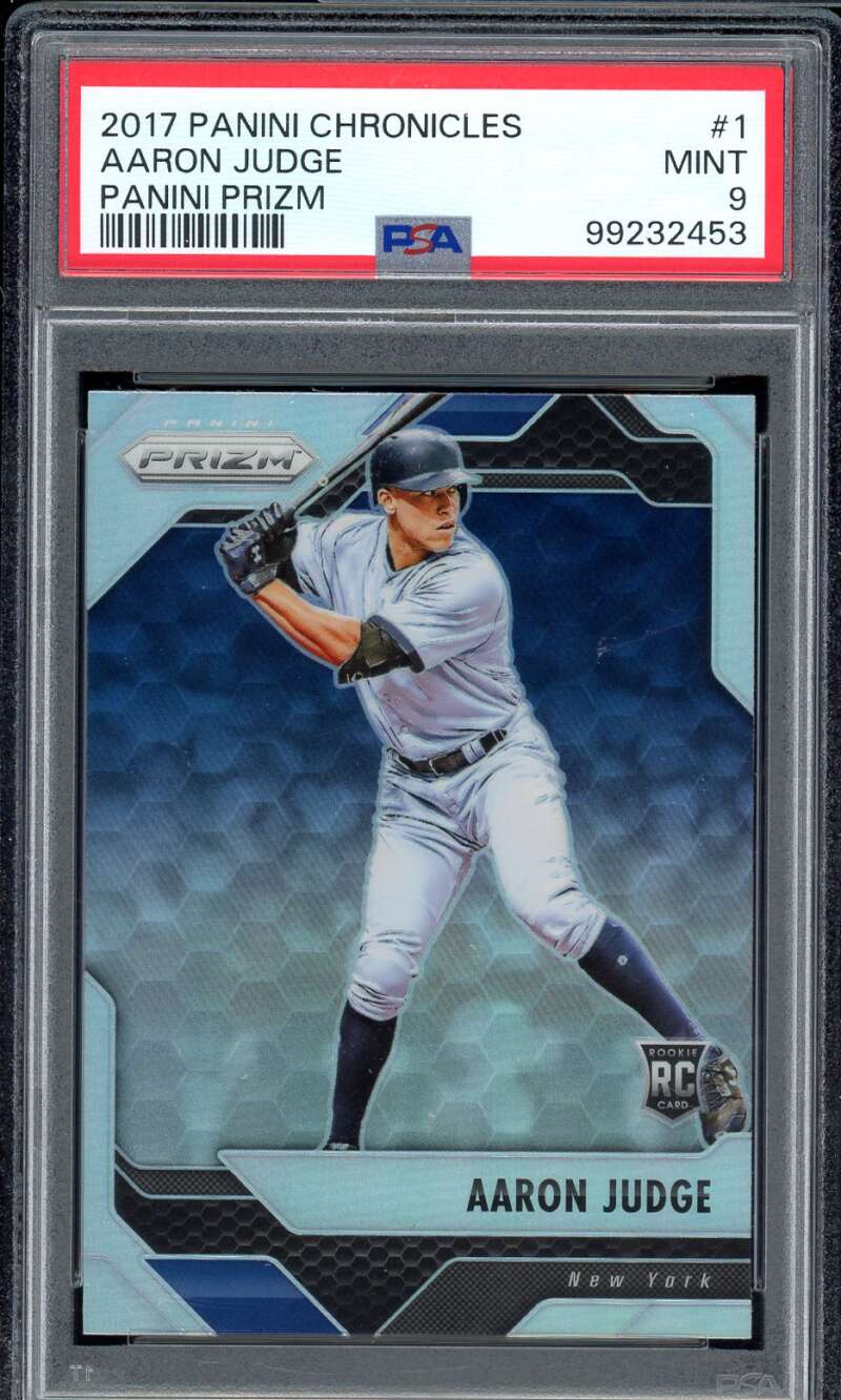 Aaron Judge Rookie Card 2017 Panini Chronicles Prizm #1 PSA 9 Image 1