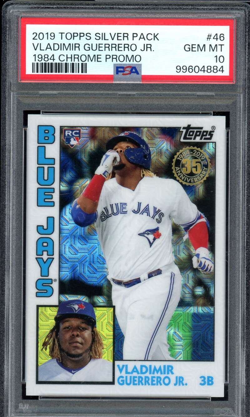 Vladimir Guerrero Jr. Card 2019 Topps Silver Pack 1984 Chrome Promo #46 PSA 10 Image 1