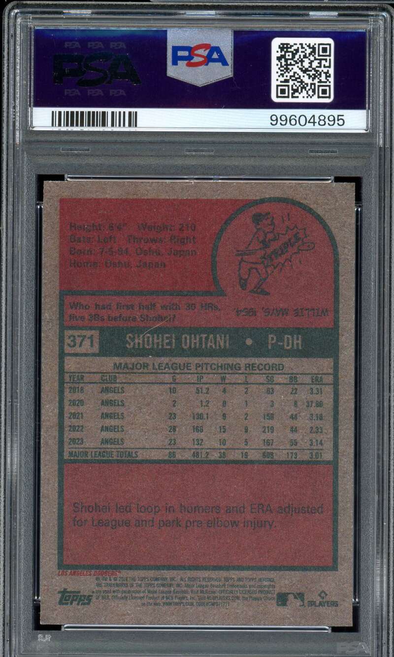 Shohei Ohtani Card 2024 Topps Heritage #371 PSA 6 Image 2