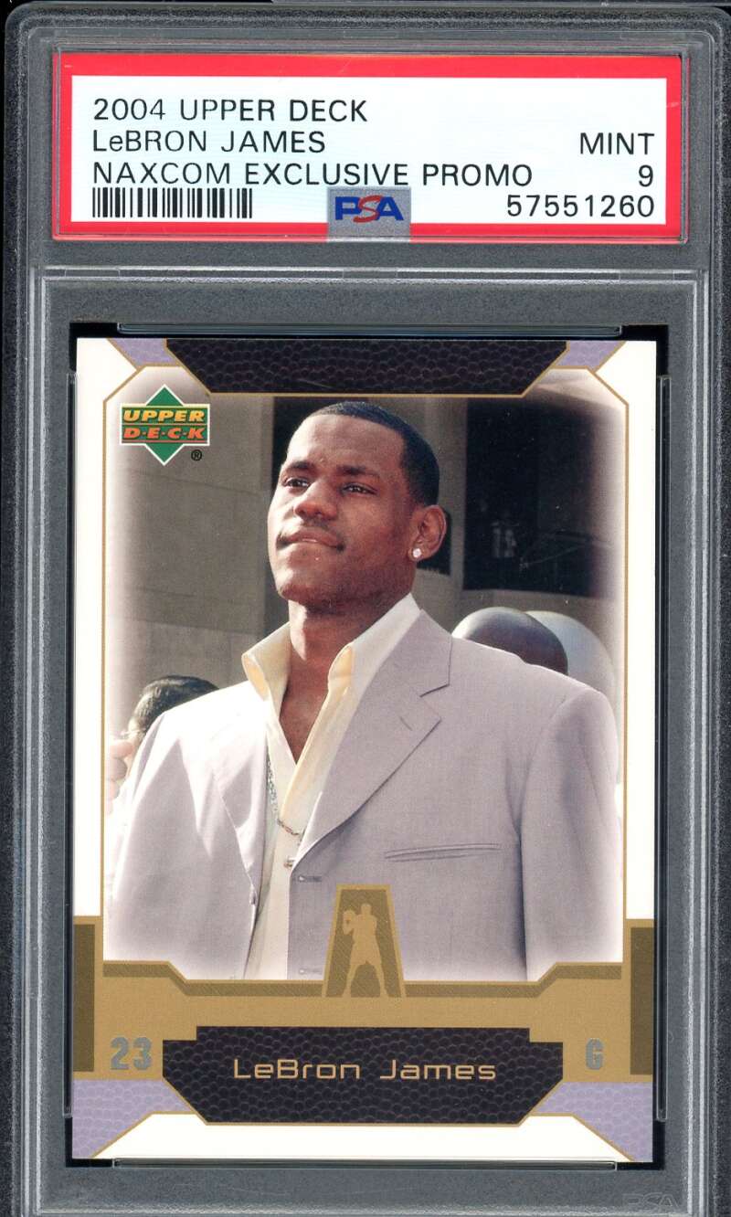 LeBron James Card 2004-05 Upper Deck Naxcom Exclusive Promo #nno PSA 9 Image 1