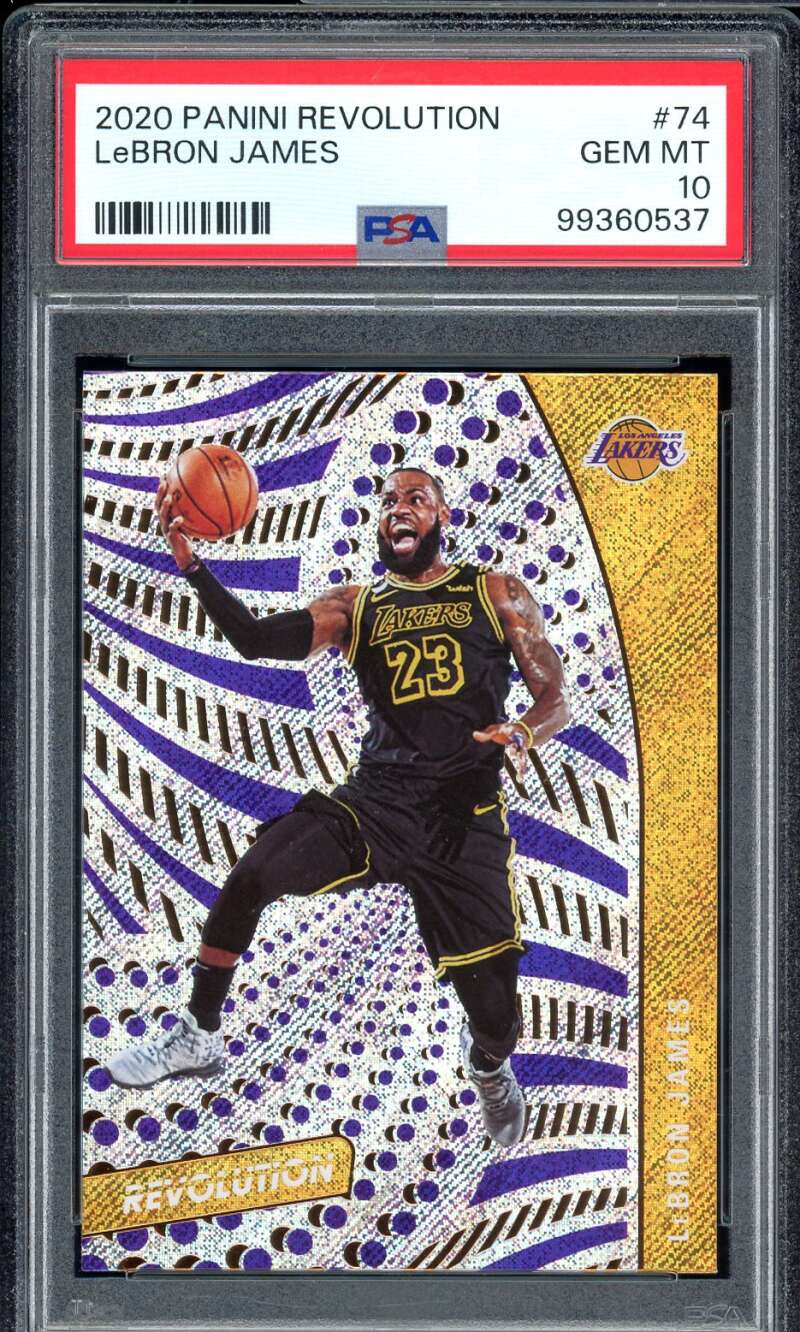 LeBron James Card 2020-21 Panini Revolution #74 PSA 10 Image 1