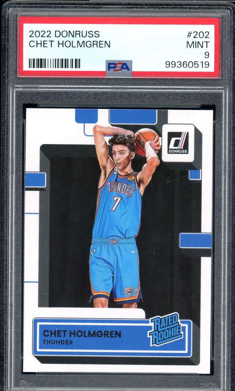 Chet Holmgren Rookie Card 2022-23 Donruss #202 PSA 9 Image 1