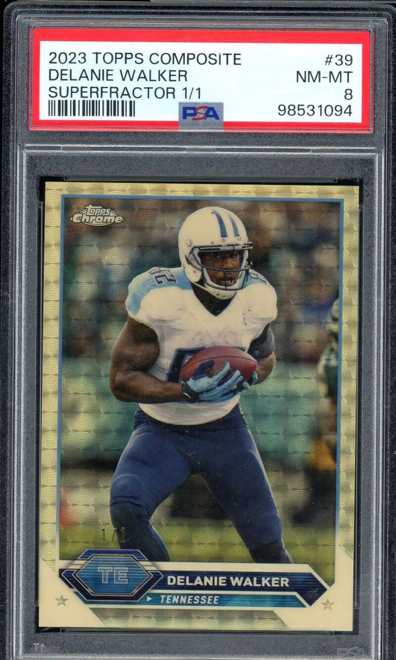 Delanie Walker Card 2023 Topps Composite Superfractor (1 of 1) #39 PSA 8 Image 1