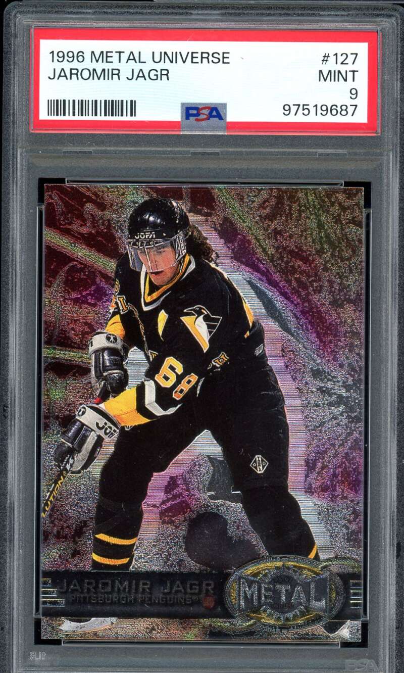 Jaromir Jagr Card 1996-97 Metal Universe (pop 12) #127 PSA 9 Image 1