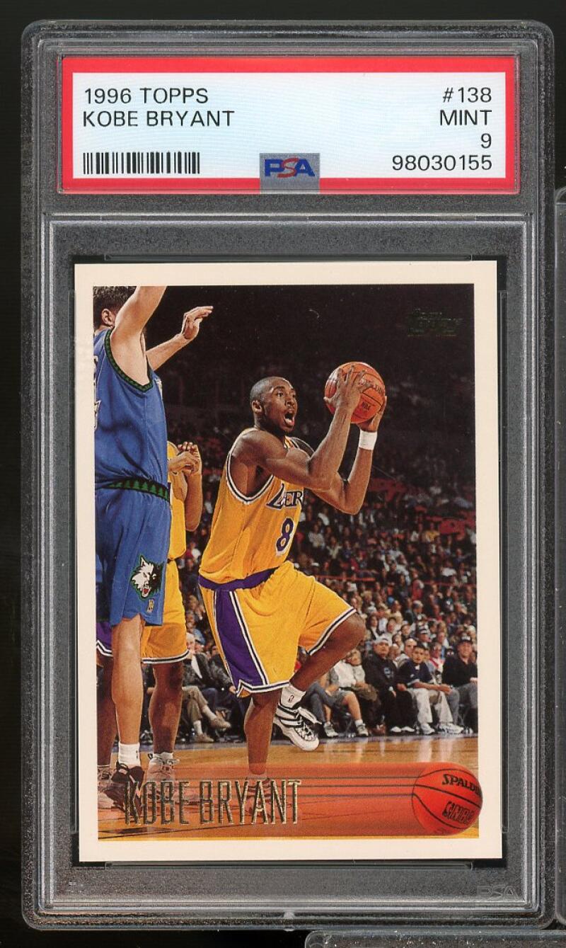 Kobe Bryant Rookie Card 1996-97 Topps #138 PSA 9 Image 1