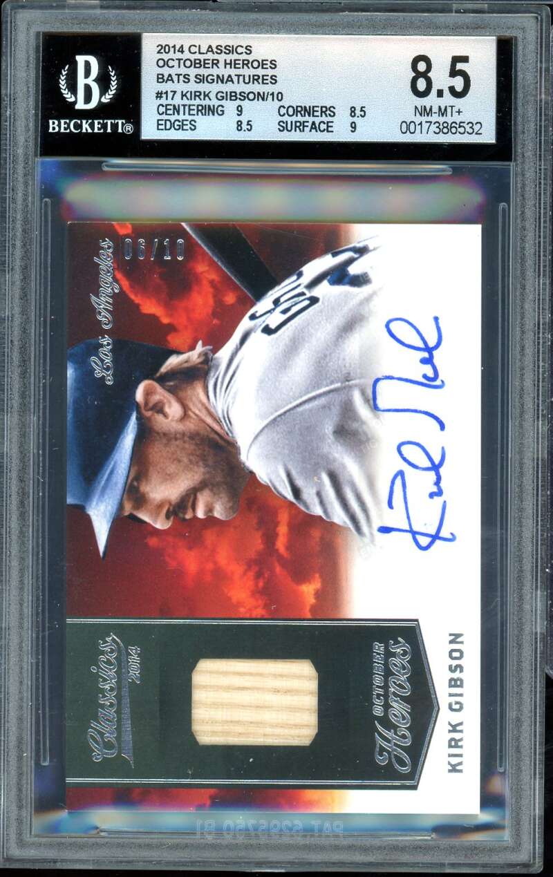 Kirk Gibson 2014 Classics Stars OfSummer Combos Prime (6 of 10) #17 BGS 8.5 Image 1