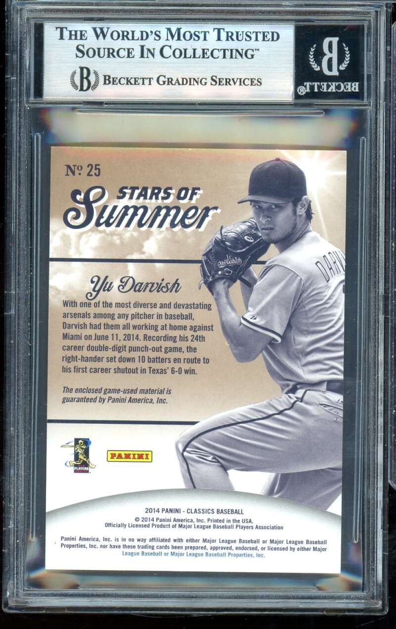 Yu Darvish 2014 Classics Stars Summer Materials Combos Prime (2 of 10) #25 BGS 9 Image 2