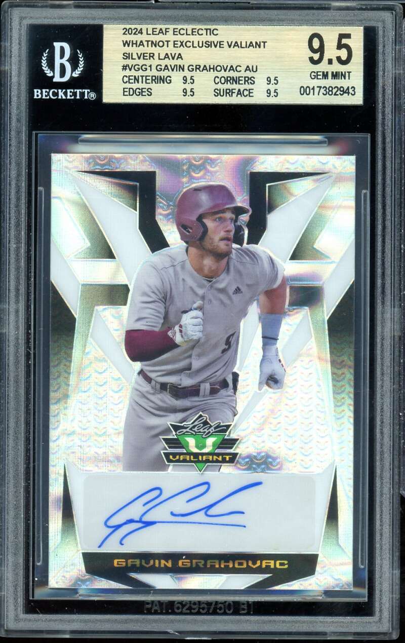 Gavin Grahovac Rookie 2024 Leaf Valiant Silver Vala (4 of 5) #Vgg1 BGS 9.5 Image 1