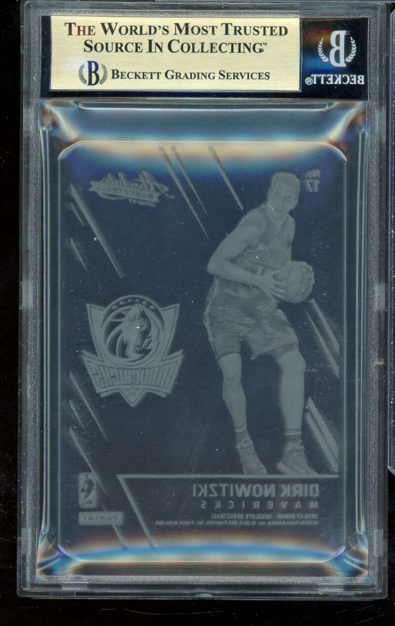 Dirk Nowitzki Card 2016-17 Absolute Memorabilia Glass #17 (PRISTINE) BGS 10 Image 2