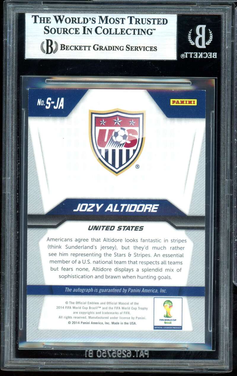Jozy Altidore Card 2014 Panini Prizm World Cup Signatures #sja BGS 8.5 Image 2