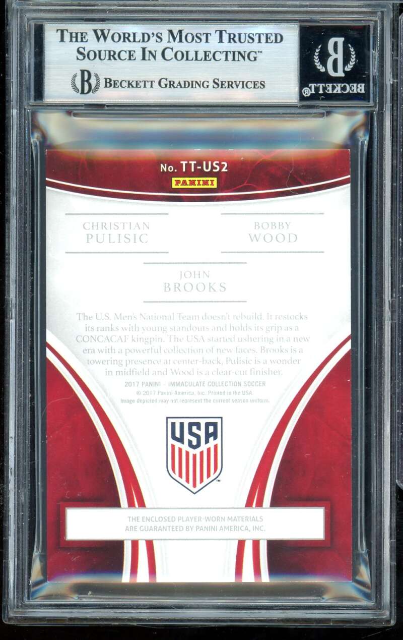 Christian Pulisic 2017 Immaculate Collection Team Triples Memorabilia #8 BGS 8.5 Image 2
