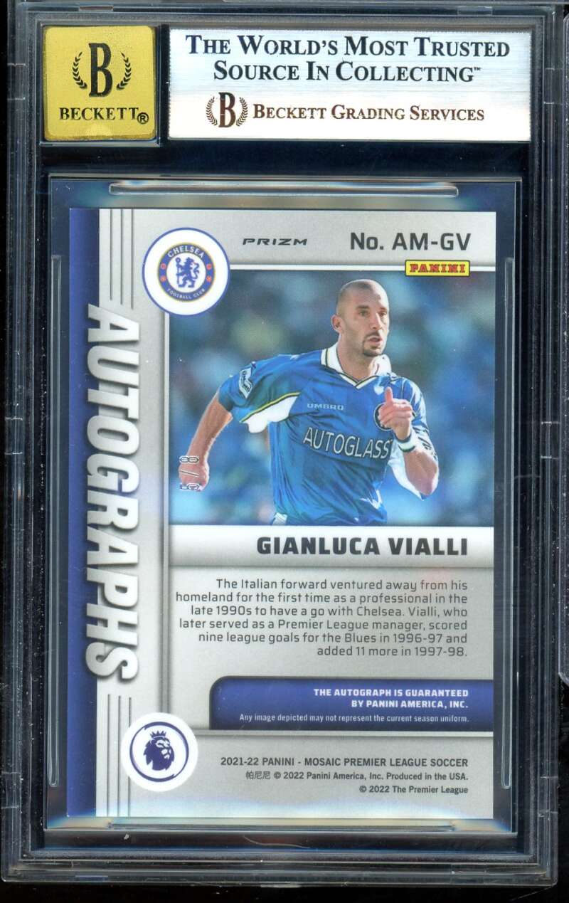 Gianluca Vialli Card 2021-22 Mosaic Scripts Choice Black Gold (5/8) #23 BGS 8.5 Image 2