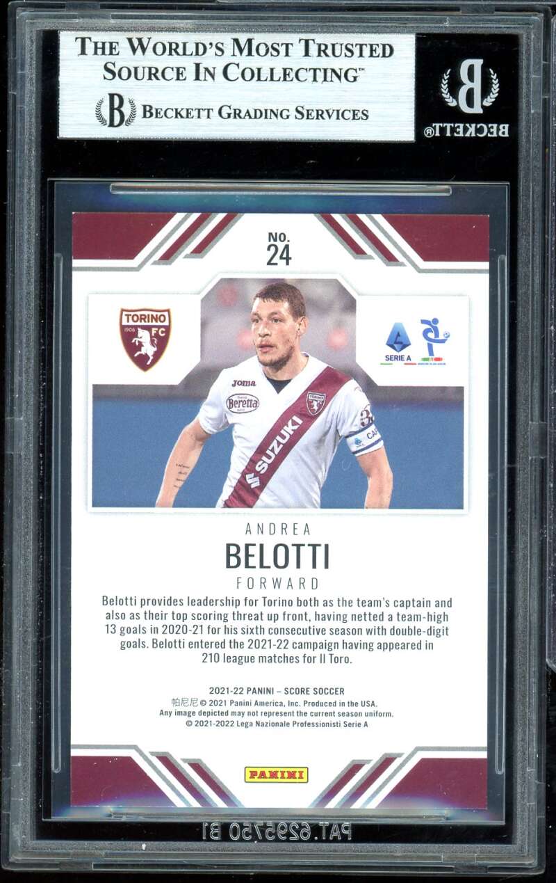 Andrea Belotti Card 2021-22 Score Serie A Team Gold Lava(4/10) #24 BGS 8.5 Image 2