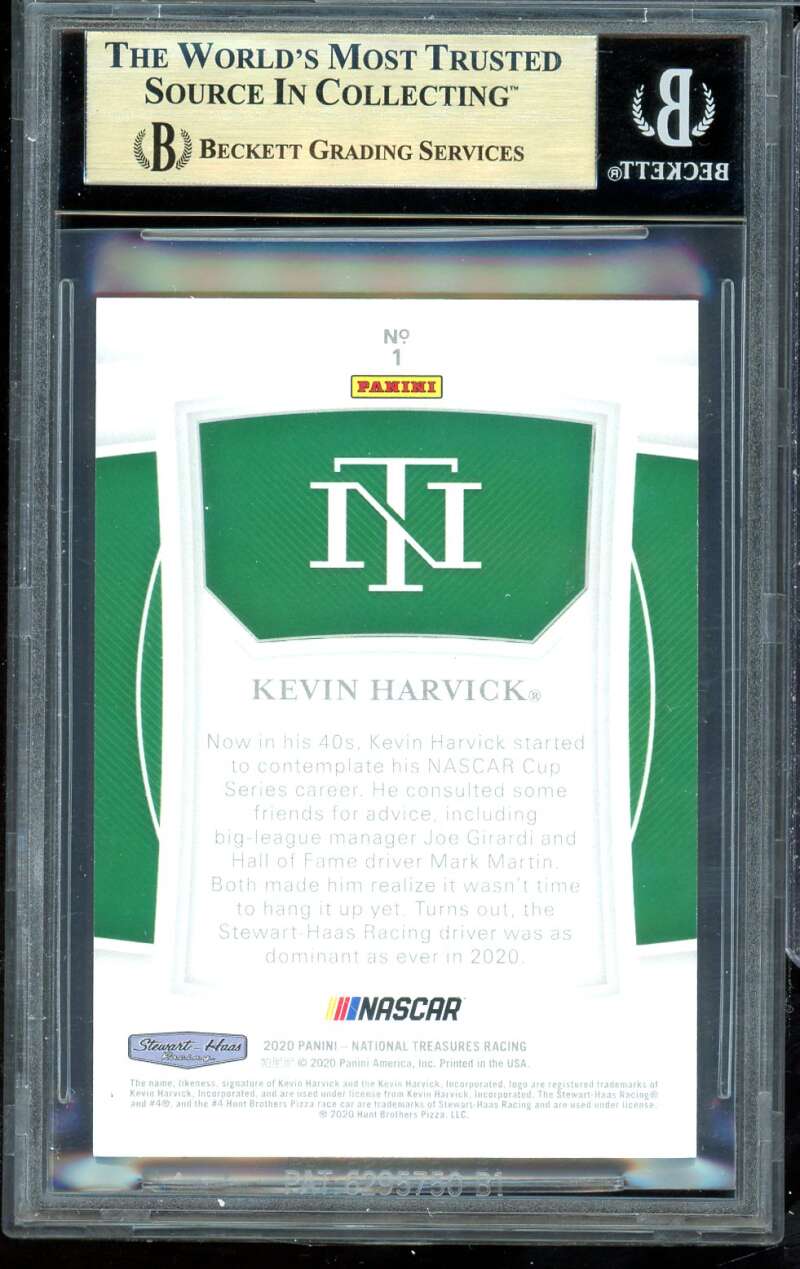 Kevin Harvick Card 2020 National Treasures Holo Gold #1 (5 of 10) BGS 9.5 Image 2