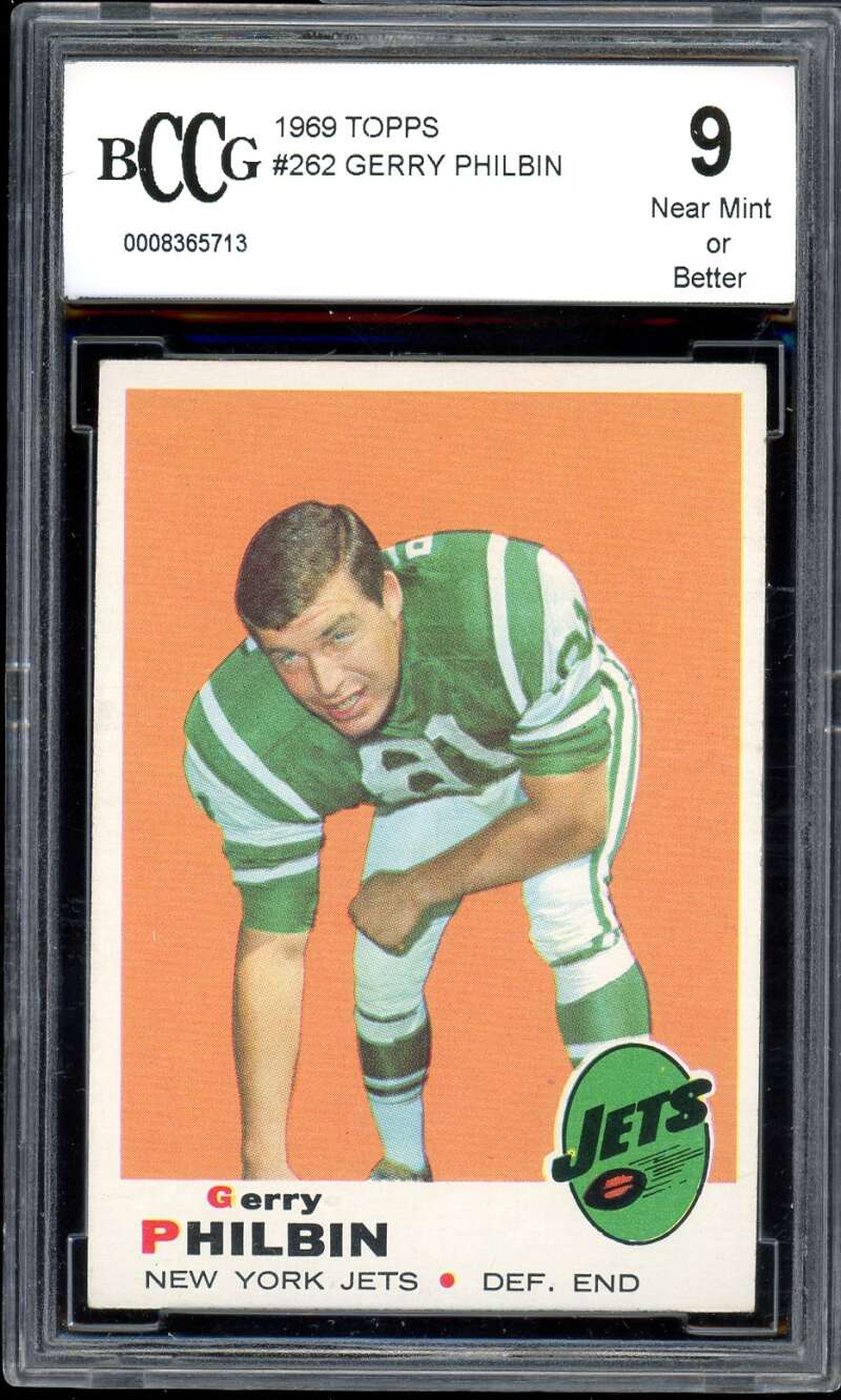 Gerry Philbin Card 1969 Topps #262 BGS BCCG 9 Image 1