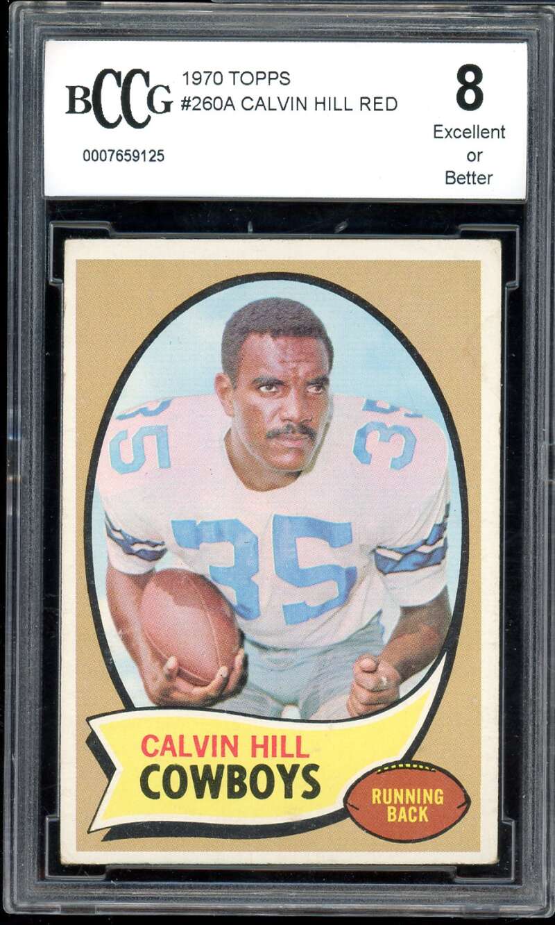 Calvin Hill Rookie Card 1970 Topps #260A BGS BCCG 8 Image 1