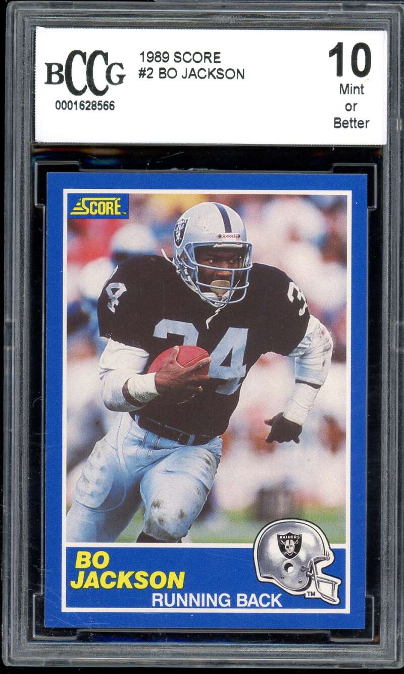 Bo Jackson Card 1989 Score #2 BGS BCCG 10 Image 1