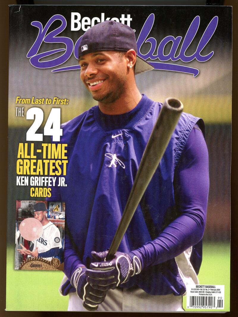 Beckett Baseball Monthly Price Guide Magazine February 2025 Ken Griffey Jr. Image 1