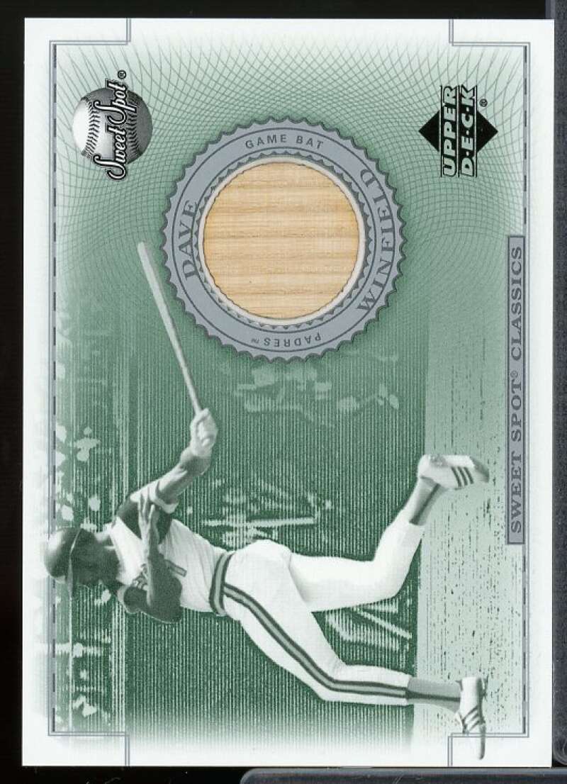 Dave Winfield DP Card 2002 Sweet Spot Classics Game Bat #BDW  Image 1