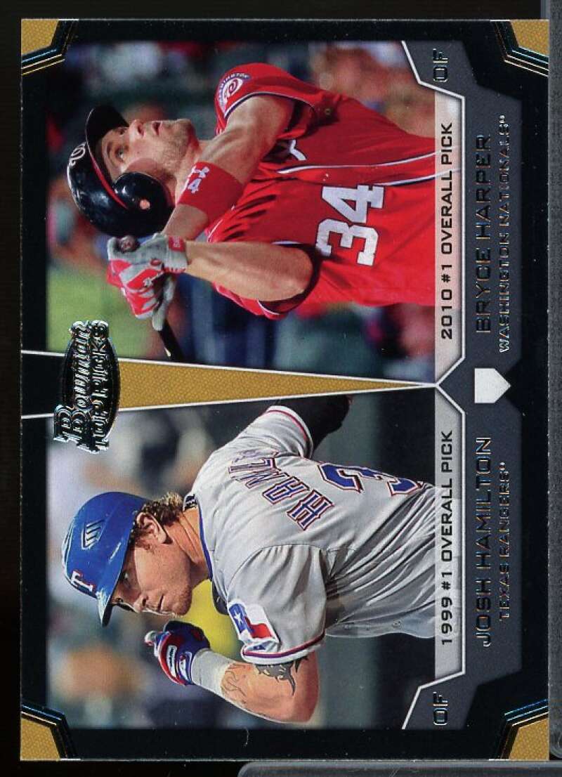 Josh Hamilton/Bryce Harper Card 2012 Bowman Draft Dual Top 10 Picks #HH  Image 1