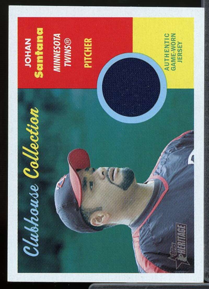 Johan Santana Jsy J Card 2006 Topps Heritage Clubhouse Collection Relics #JS  Image 1