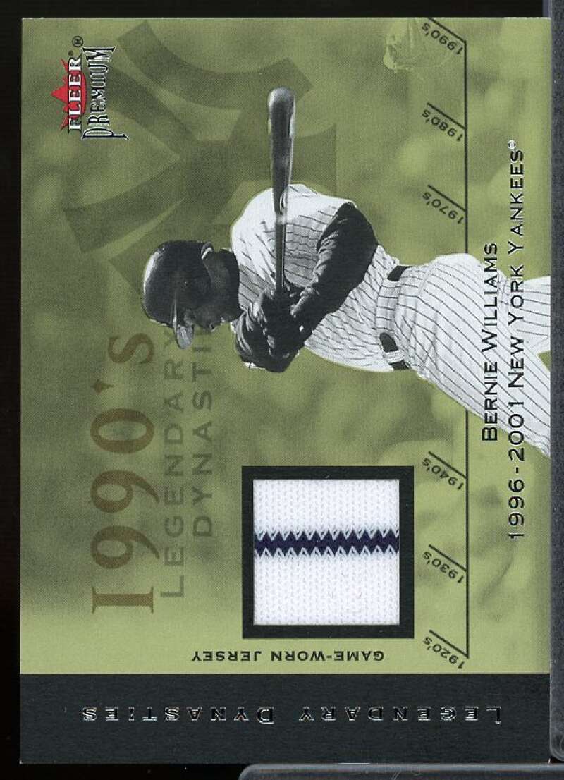 Bernie Williams Jsy Card 2002 Fleer Premium Legendary Dynasties Game Used #22  Image 1