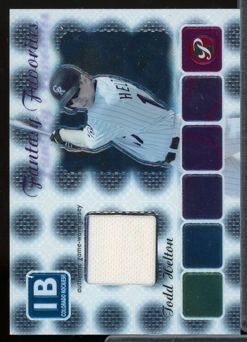Todd Helton Jsy Card 2004 Topps Pristine Fantasy Favorites Relics #THE  Image 1