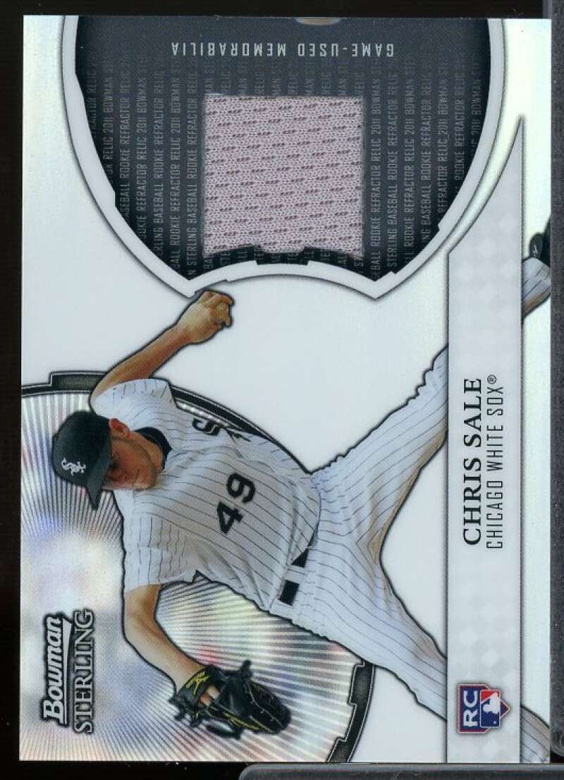 Chris Sale Rookie Card 2011 Bowman Sterling Rookie Relics #CS  Image 1