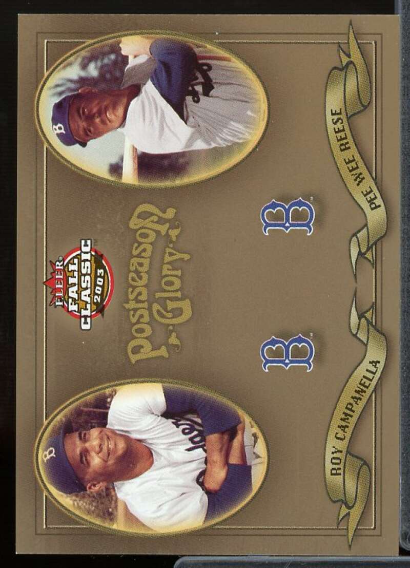 Roy Campanella/Pee Wee Reese Card 2003 Fleer Fall Classics Postseason Glory #9  Image 1