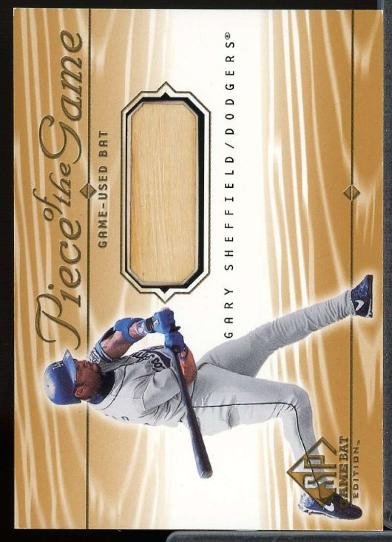 Gary Sheffield Card 2001 SP Game Bat Edition Piece of the Game #GS  Image 1
