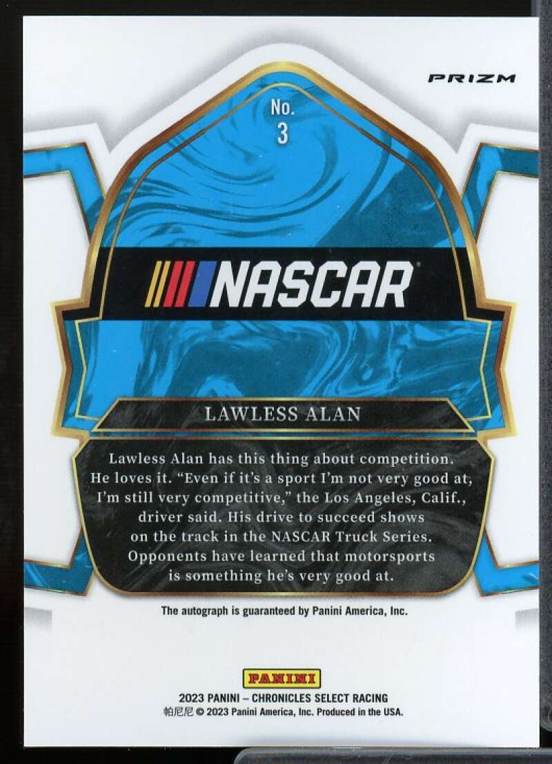 Lawless Alan Rookie Card 2023 Panini Chronicles Select Autographs #3  Image 2