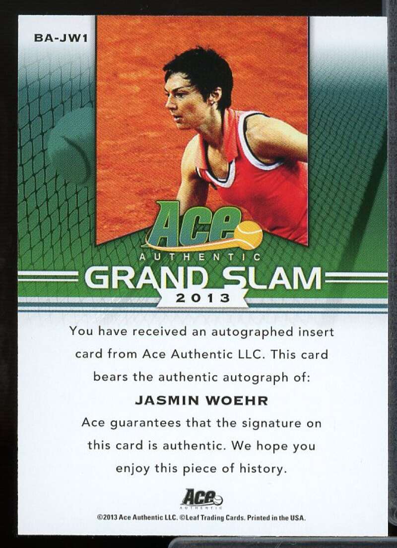 Jasmin Woehr Card 2013 Ace Authentic Grand Slam #BAJW1  Image 2