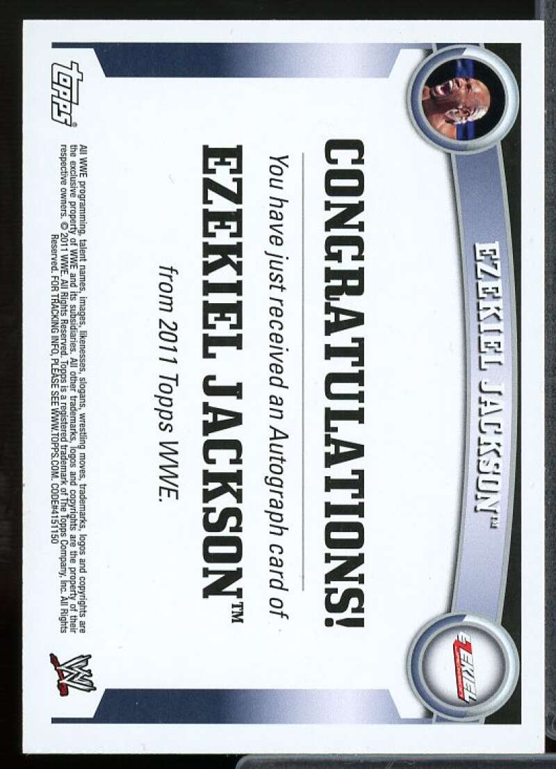 Ezekiel Jackson Card 2011 Topps WWE Autographs #NNO  Image 2