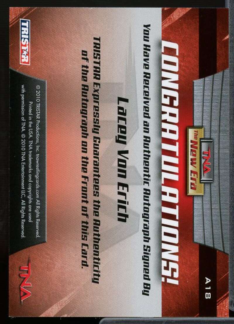 Lacey Von Erich Card 2010 TRISTAR TNA New Era Autographs Silver #A18  Image 2