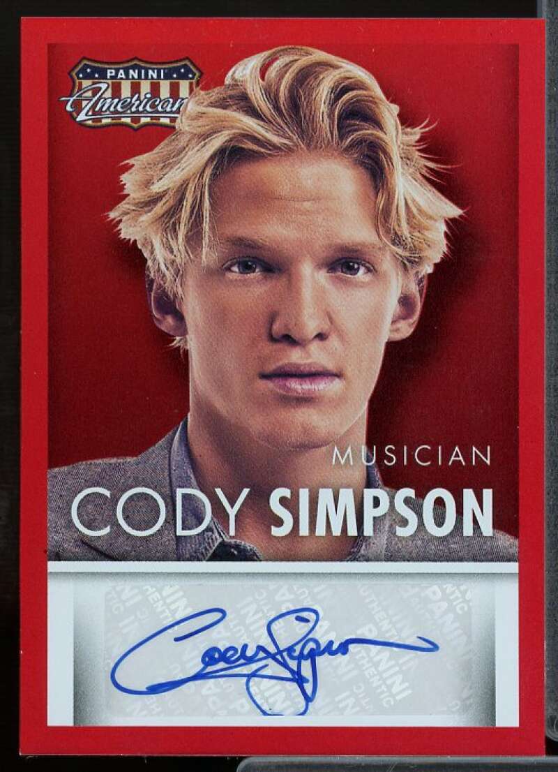 Cody Simpson Card 2015 Panini Americana Signatures Red #67  Image 1