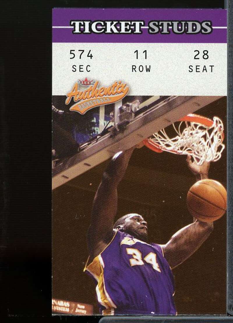 Shaquille O'Neal Card 2003-04 Fleer Authentix Ticket Studs #8  Image 1