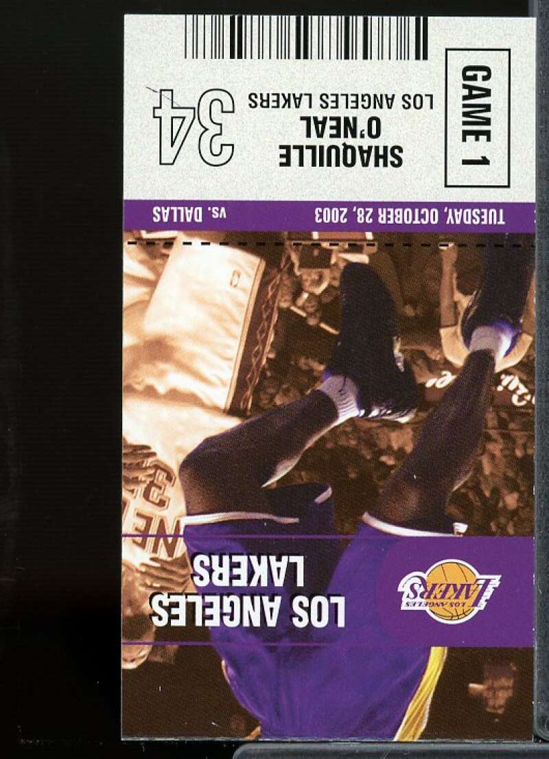 Shaquille O'Neal Card 2003-04 Fleer Authentix Ticket Studs #8  Image 2