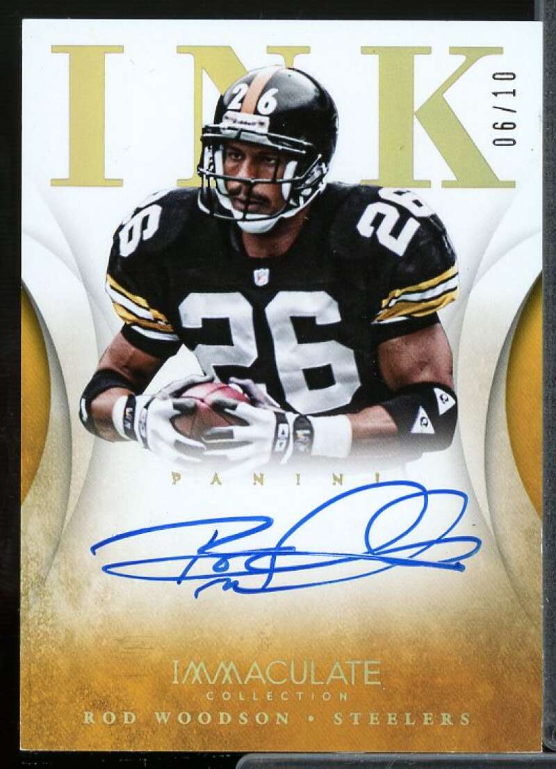 Rod Woodson Card 2014 Immaculate Collection Ink Gold #26  Image 1