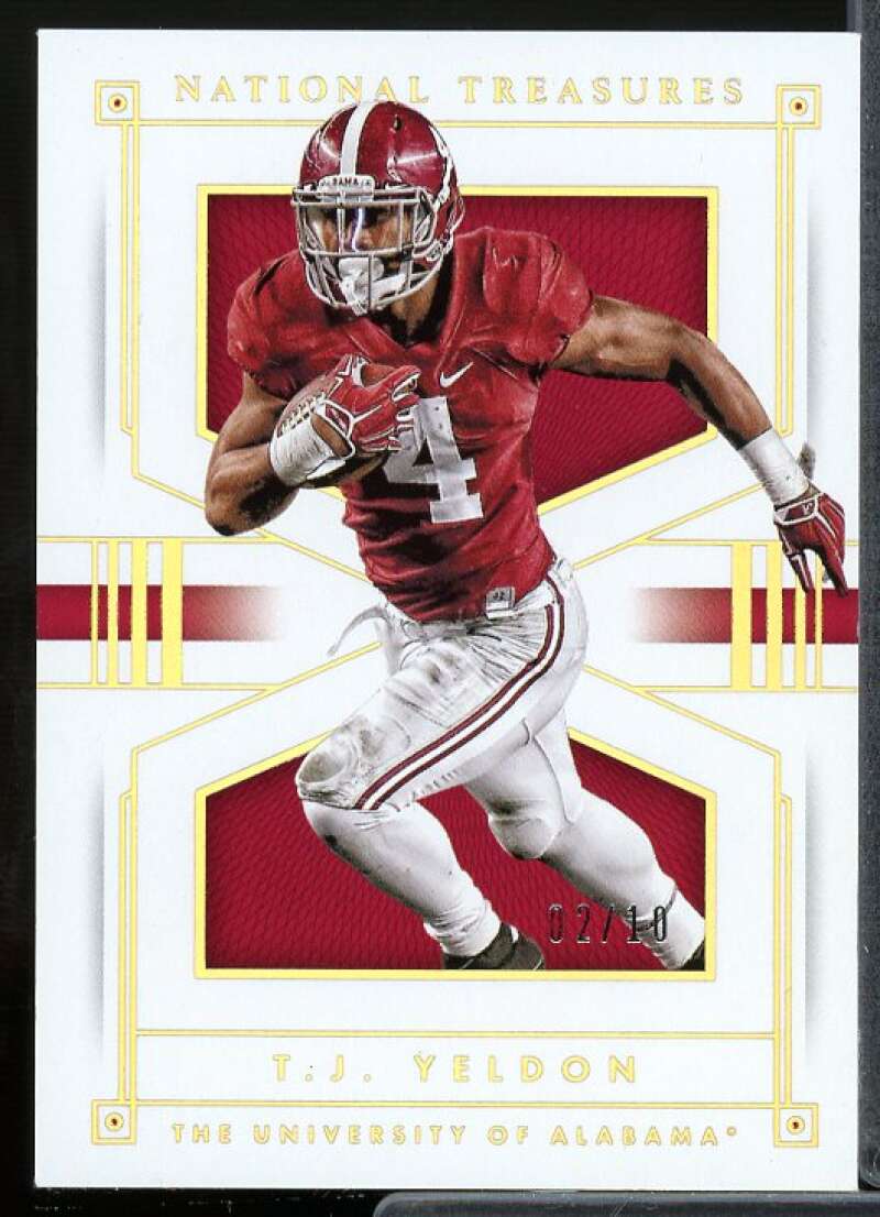 T.J. Yeldon Rookie Card 2016 Panini National Treasures Collegiate Gold #96  Image 1