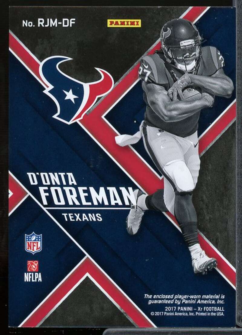 D'Onta Foreman Card 2017 Panini XR Rookie Jumbo Materials Orange #12  Image 2